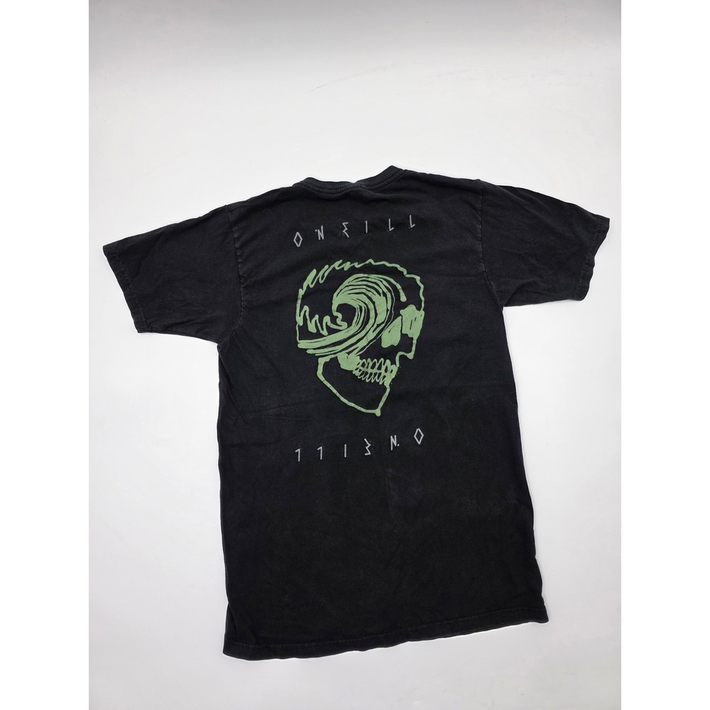 ONeill Black Skull Wave Graphic T Shirt Modern Fit Mens Small - Picture 10 of 13